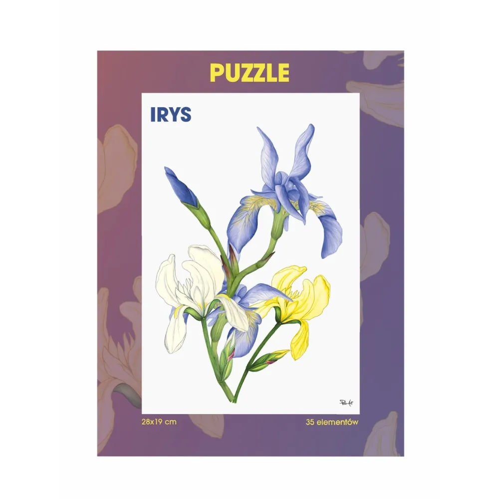 Puzzle 35 elementów z nadrukiem - KWIATY | Idealne dla dzie