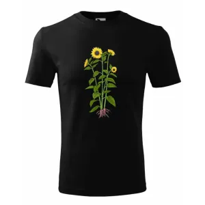 Modna Koszulka Dziecięca z Kwiatowym Wzorem - Czarna